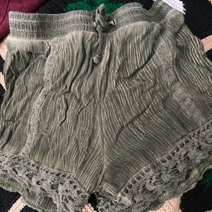 Olive green shorts